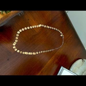 J. Crew short gold tone necklace.